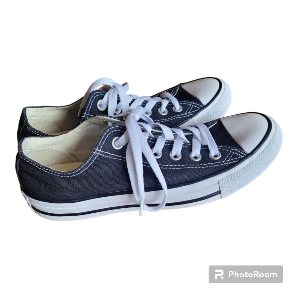 Converse Women's Black Canvas Sneakers - Picture 2 of 9